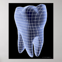 Dente, trabalho de arte de computador de um dente