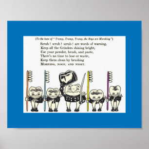 Póster Dentes: Canção da escovadela de dente das crian