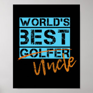 Poster Dentes de Golfe Denali Tio Engraçado do Golfe Masc