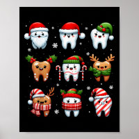 Dentes de Natal Dentais Engraçados Dentista de Nat