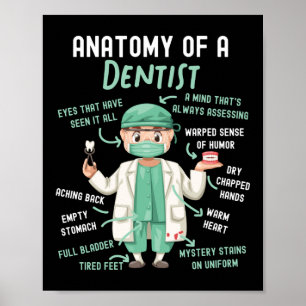 Poster Dentista Anatomia Dental De Um Dentista Uma Mente 