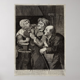 Poster Dentista Antiquado da Gaveta Dente do País