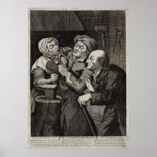 Poster Dentista Antiquado da Gaveta Dente do País