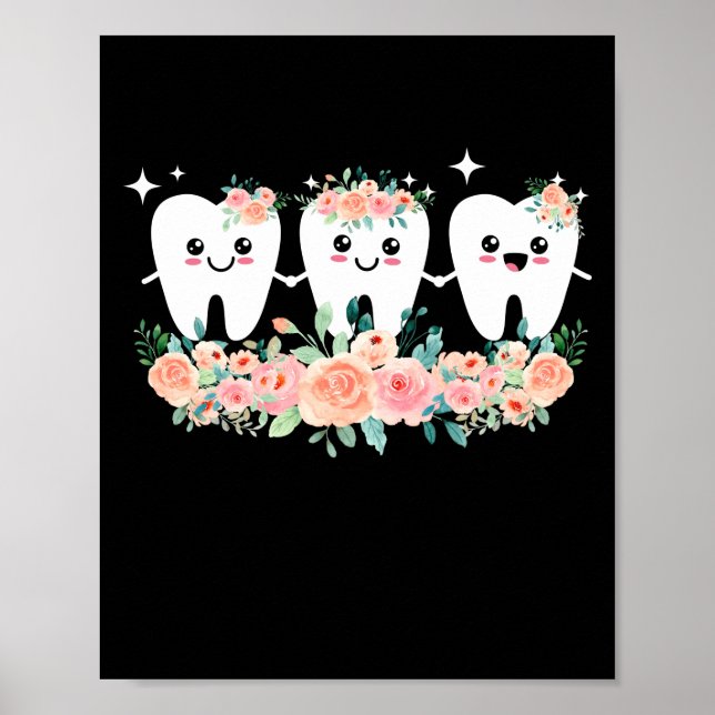 Poster Dentista Dental Assistant de Higienista Oral (Frente)