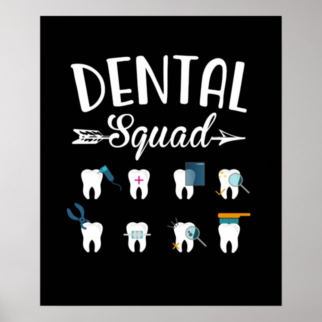 Poster Dentista Dental Squad Estudante (Frente)