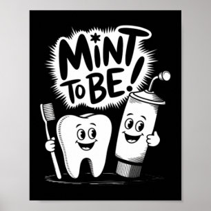 Poster Dentista Engraçado Dia dos Namorados Menta Para Se