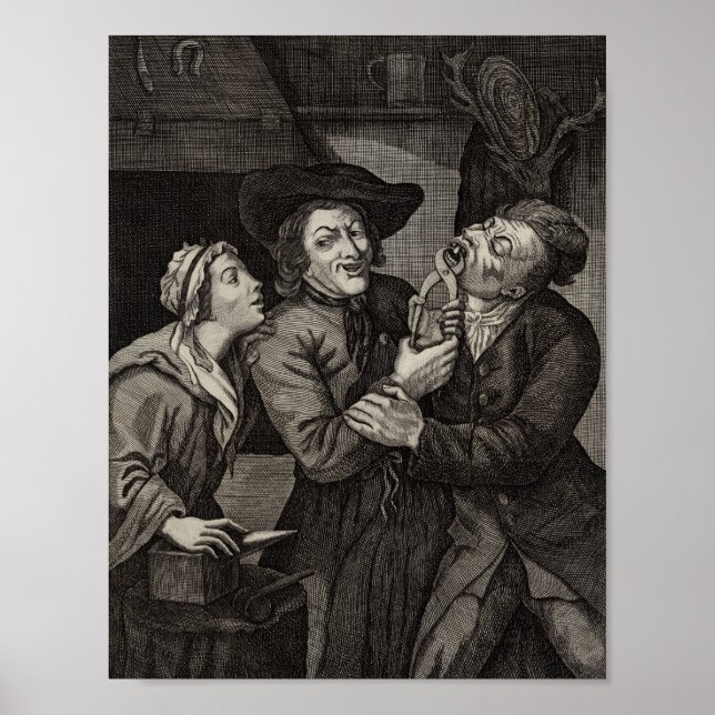 Poster Dentista Engraçado Odontologia Antiquada (Frente)