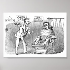Poster Dentista Vintage, extraindo dentes sem dor! :)