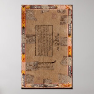 Poster dentro de caixa de charco