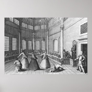 Póster Dentro de uma mesquita turca, ilustração