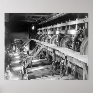 Póster Dentro do moinho de selo Dourado do Terra da palha