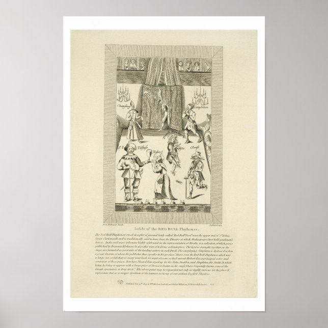 Póster Dentro do Red Bull Playhouse, frontispício para (Frente)