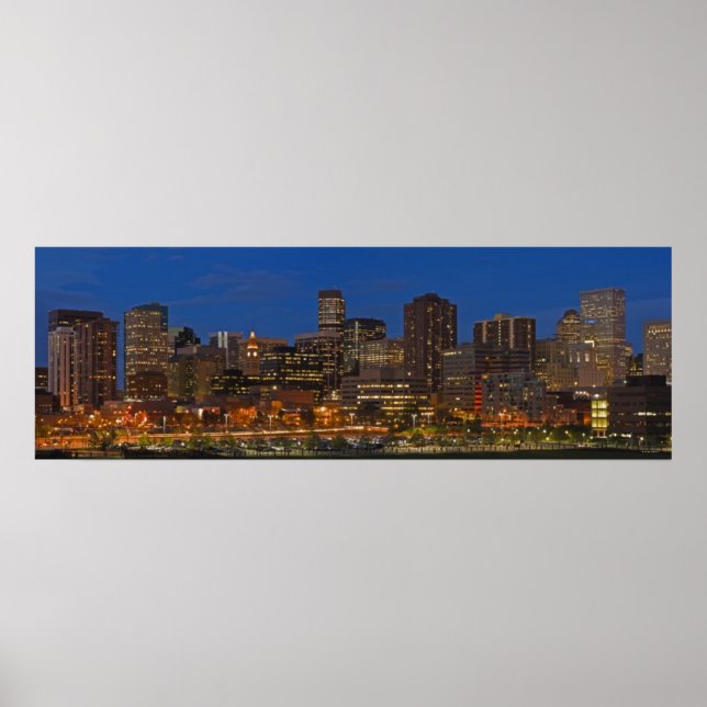 Póster Denver Cityscape (Frente)