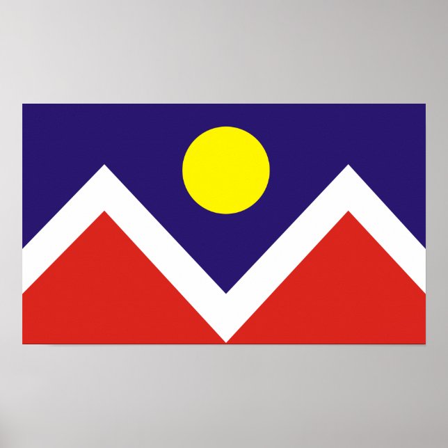 Póster Denver, Colorado Flag (Frente)