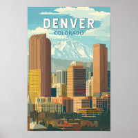 Denver Colorado Viagem Arte Vintage