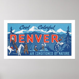 Póster Denver colorida legal
