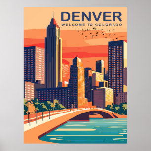 Poster Denver, Rio Southplatte, Colorado, Viagem