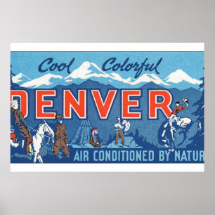 Poster Denver_Viagens vintage Colorida legal