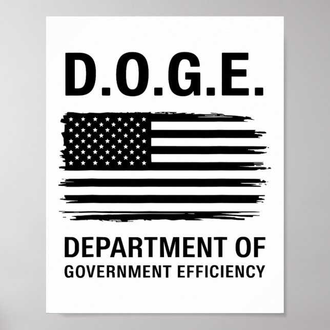 Poster Departamento De Cães Para A Eficiência Do Governo  (Frente)
