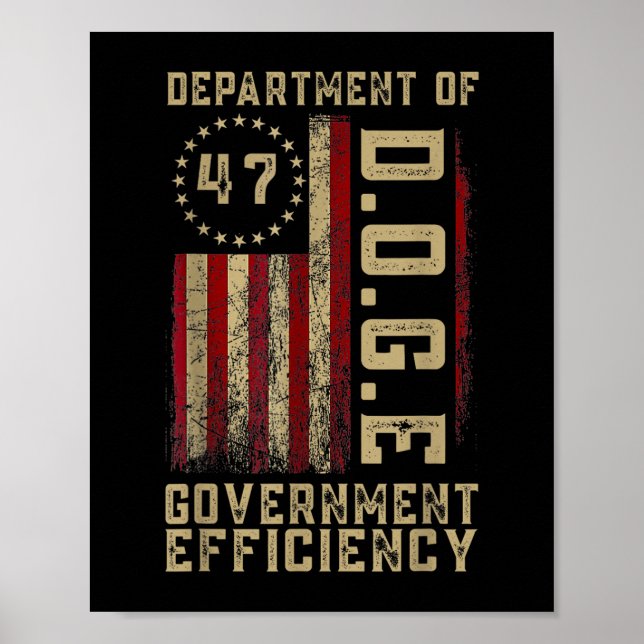 Poster Departamento De Eficiência Governamental D.o.g.e D (Frente)