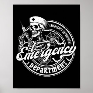 Poster Departamento de Emergência Esqueleto Er Enfermeira