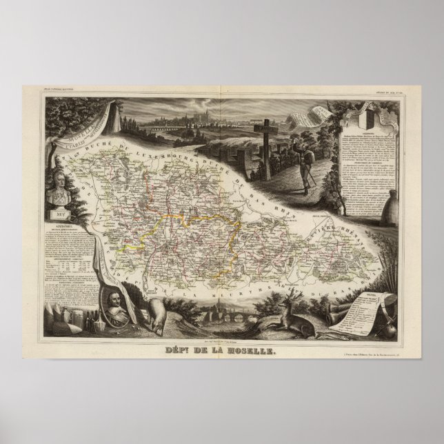 Póster Departamento de Moselle (Frente)