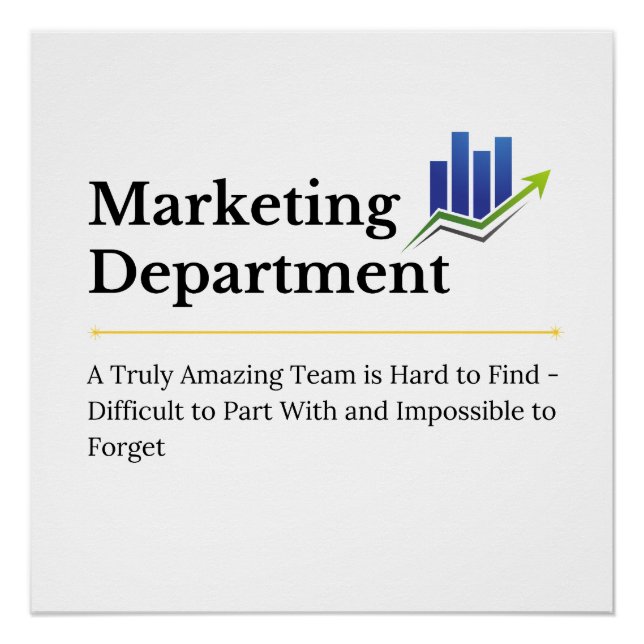 Póster Departamento do marketing (Frente)