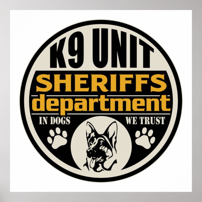 Póster Departamento do Xerife da Unidade K9 (Frente)