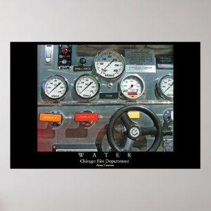 Poster Departamento dos bombeiros de Chicago da Água