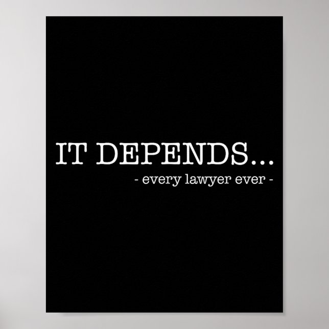 Poster Depende de cada advogado já estudante de direito e (Frente)