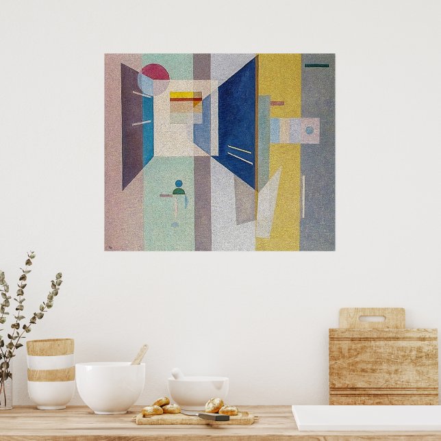 Poster Depois da Direita - à Esquerda por Kandinsky (Cozinha)