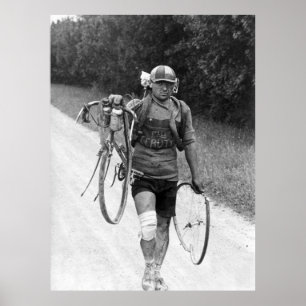 Poster Depois da Queda Giusto Cerutti 1928 Tour de France