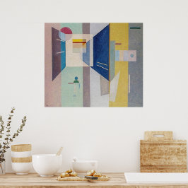 Poster Depois Direito - para a Esquerda por Wassily Kandi