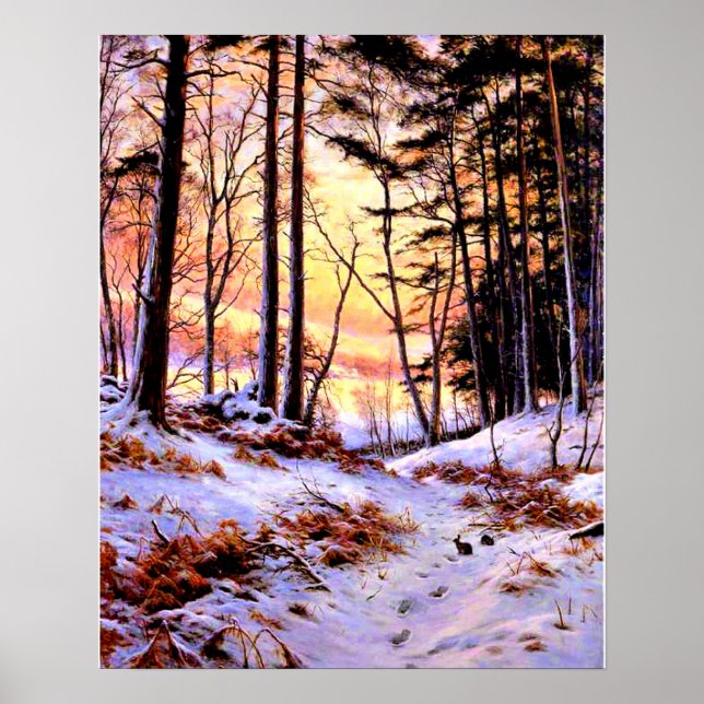 Poster Depois do brilho, famosa pintura de Joseph Farquha (Frente)