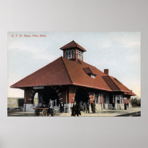 Póster Depósito da estrada de ferro de G T & de R