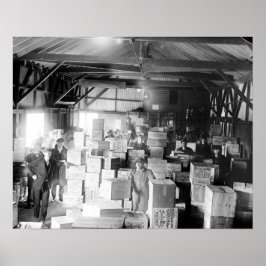 Póster Depósito de uísque clandestino, 1920. Foto antiga