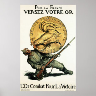 Poster Depósito Dourado Para A FRANÇA! Lute Pela Vitór