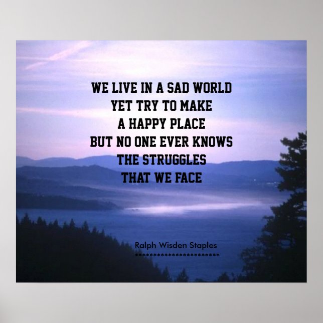 Póster Depressão e tristeza (Frente)