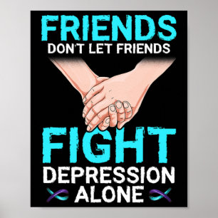 Poster Depressão Homens Mulheres Prevenção Suicídio Sensi