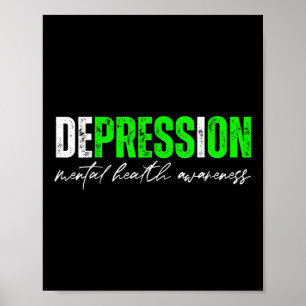 Poster Depressão Imprensa Sobre Saúde Mental Sucesso De C