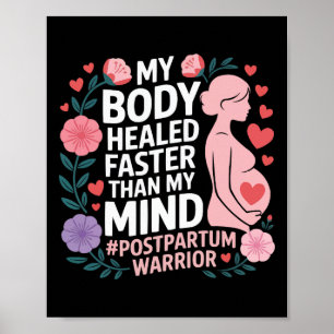 Poster Depressão Pós-Parto Mãe Saúde Mental Materna