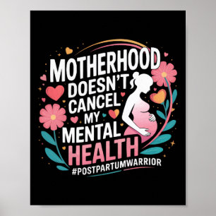 Poster Depressão Pós-Parto Mãe Saúde Mental Materna 