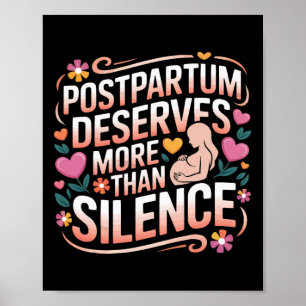 Poster Depressão Pós-Parto Mãe Saúde Mental Materna 