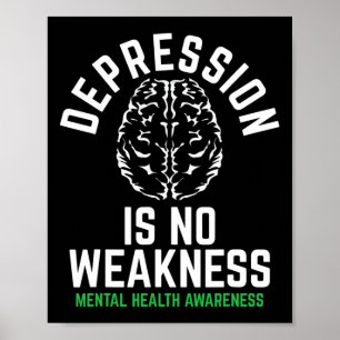 Poster Depressão Sem Fraqueza Saúde Mental Saúde Mental