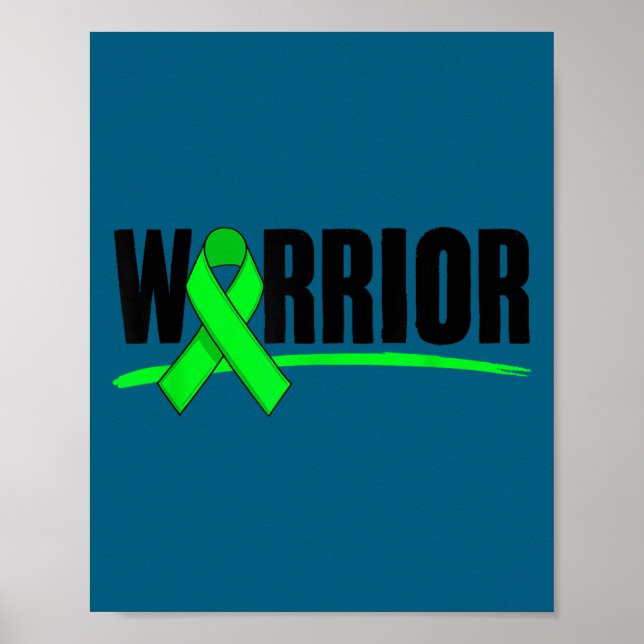 Poster Depression Warrior Ribbon Mental Health Awareness  (Frente)