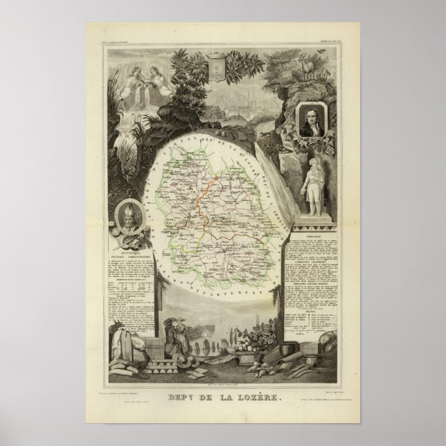 Póster Dept Any Lozere (Frente)