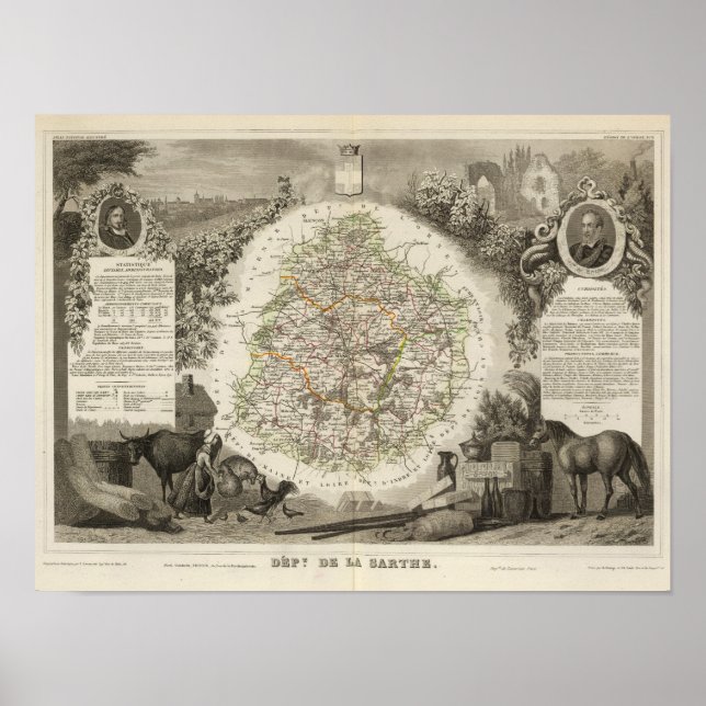 Póster Dept. De La Sarthe (Frente)