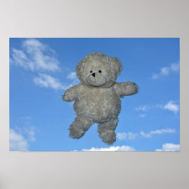 Poster Der fliegende Teddybär