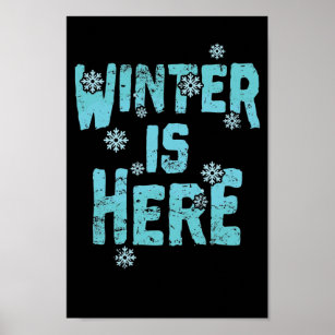 Poster Der Winter ist da und es schneit
