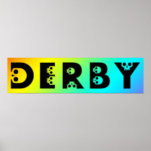 Póster derby: skullphabet